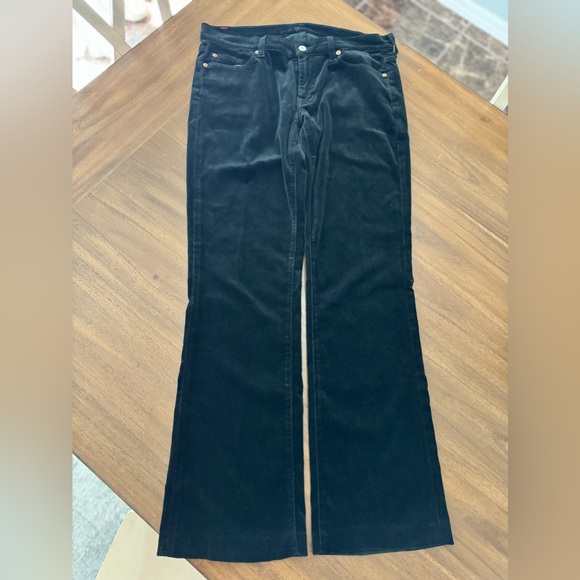 7 For All Mankind Black Bootcut Velvet Jeans Size 31 - Picture 1 of 9